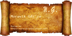 Moravik Géza névjegykártya